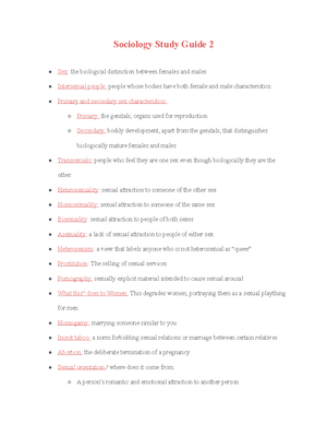 Sociology Chapter 1 Notes - Sociology Chapter 1 Notes 1 The ...