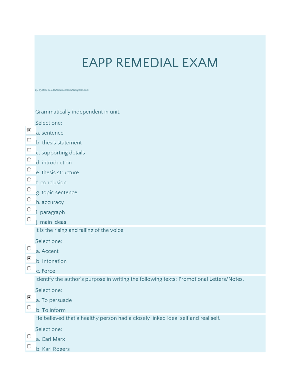 ENGLISH FOR ACADEMIC AND PROFESSIONAL PURPOSES (EAPP2111) Remedial Exam ...