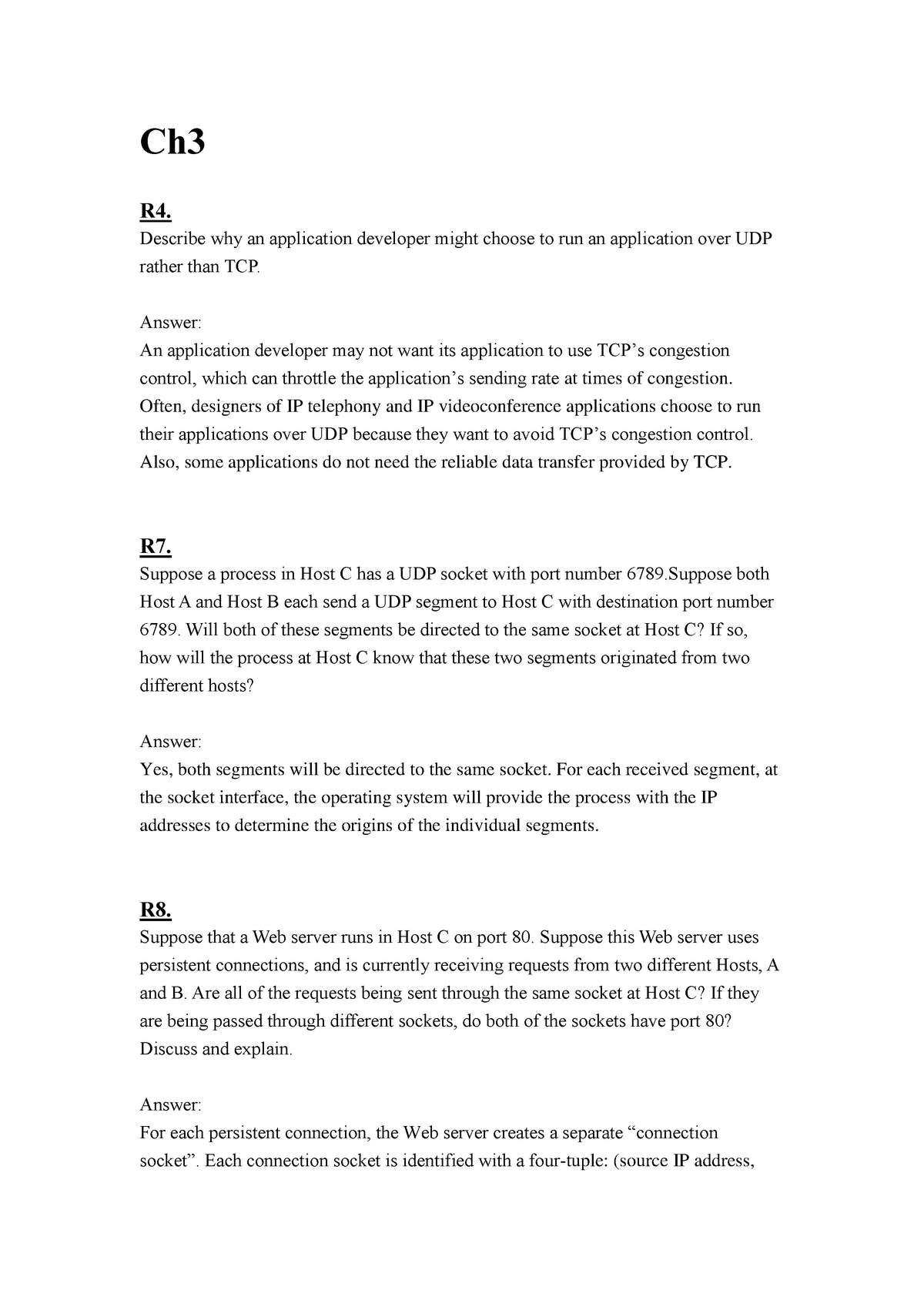 Chap3(parts)_practices_with_solutions - Ch R4. Describe why an ...