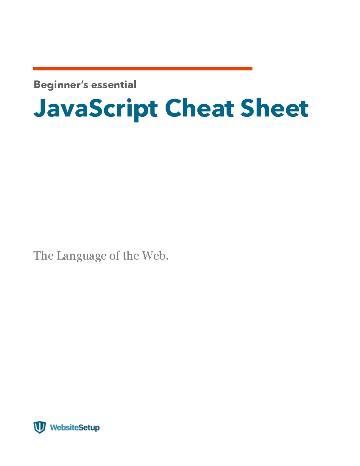 Beginner'S Javascript Cheatsheet - Beginner’s essential JavaScript ...