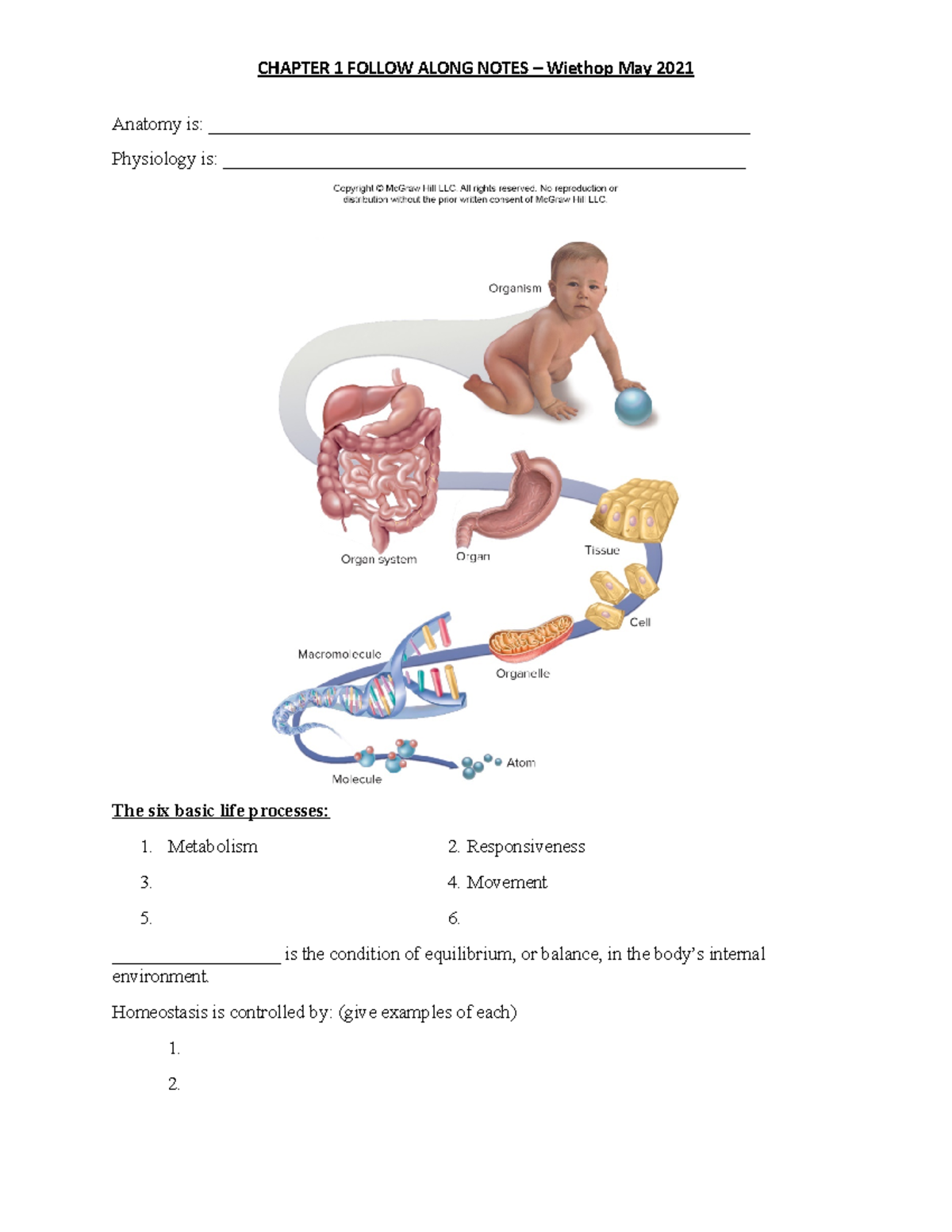 2401+Chapter+1+Practice - Anatomy is