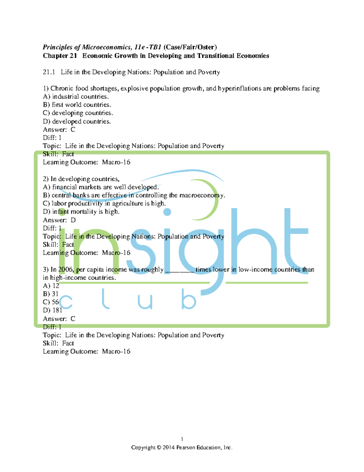 Chapter 21 Test Bank - 1 Principles Of Microeconomics, 11e -TB1 (Case ...