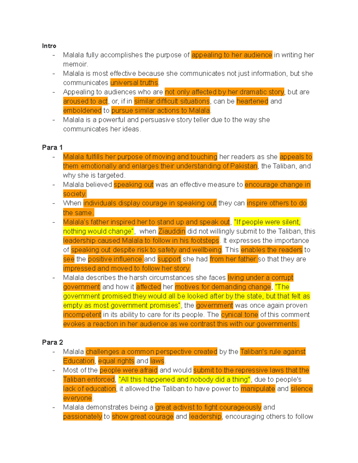 i am malala analysis essay