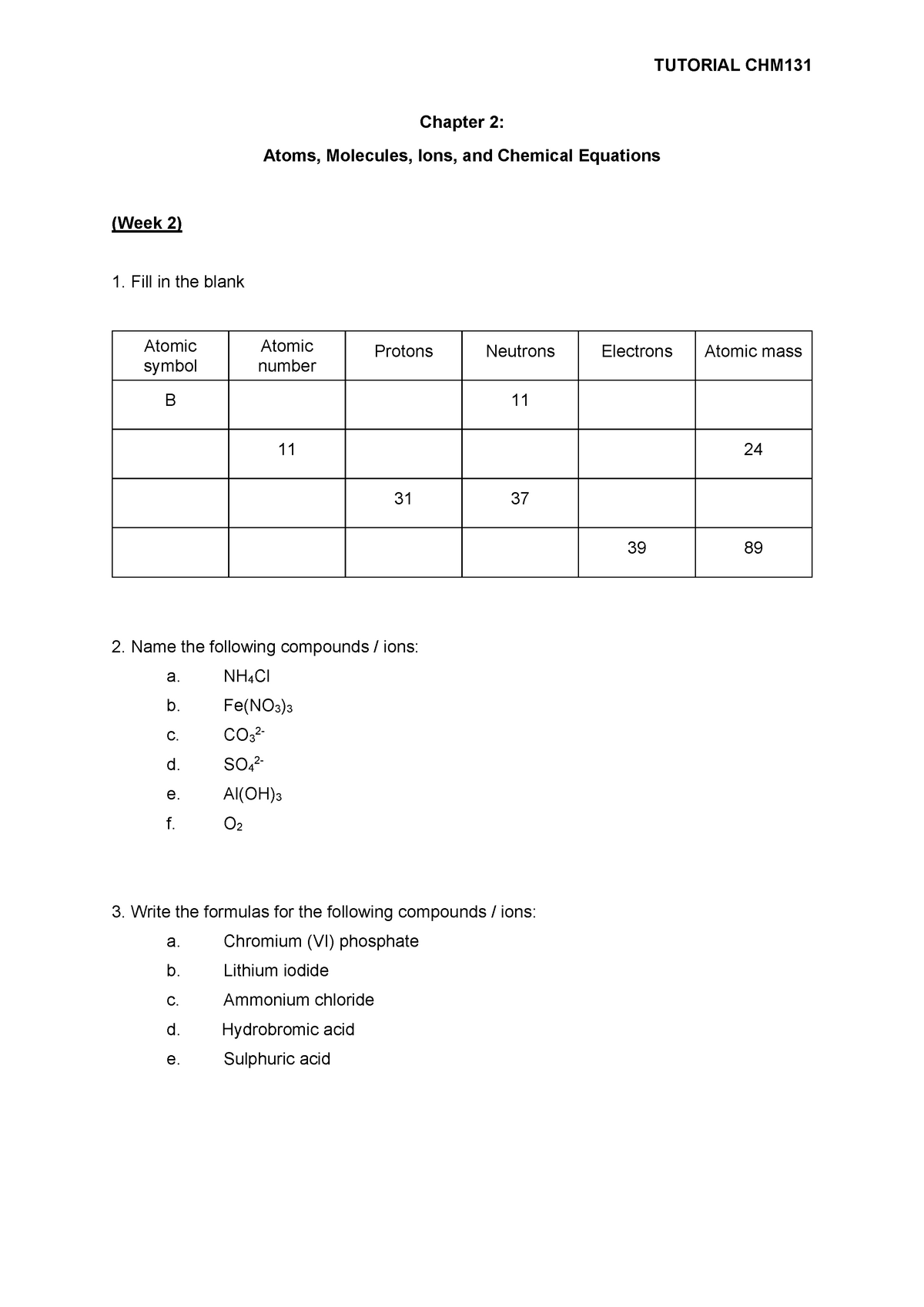 TUTORIAL PRACTICES FOR BASIC ORGANIC CHEMISTRY - TUTORIAL CHM Chapter 2 ...