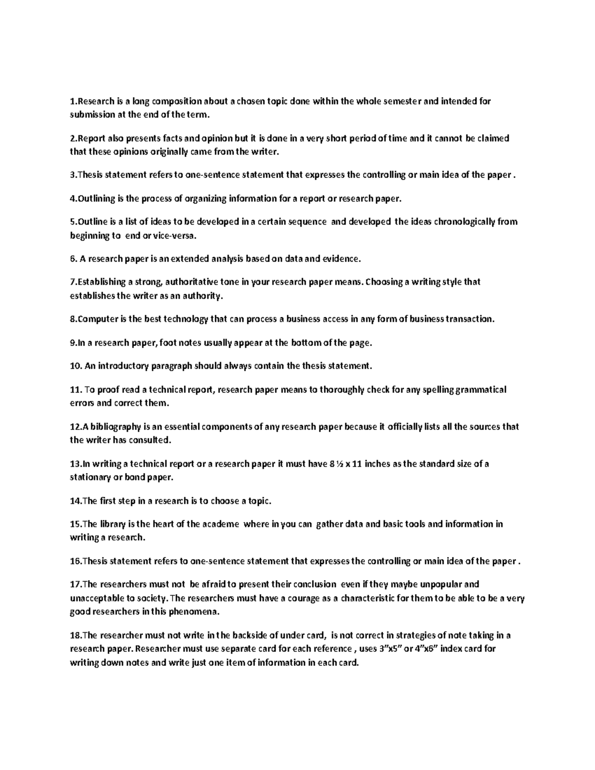 Terminologies- Practical- Research - 1 is a long composition about a ...