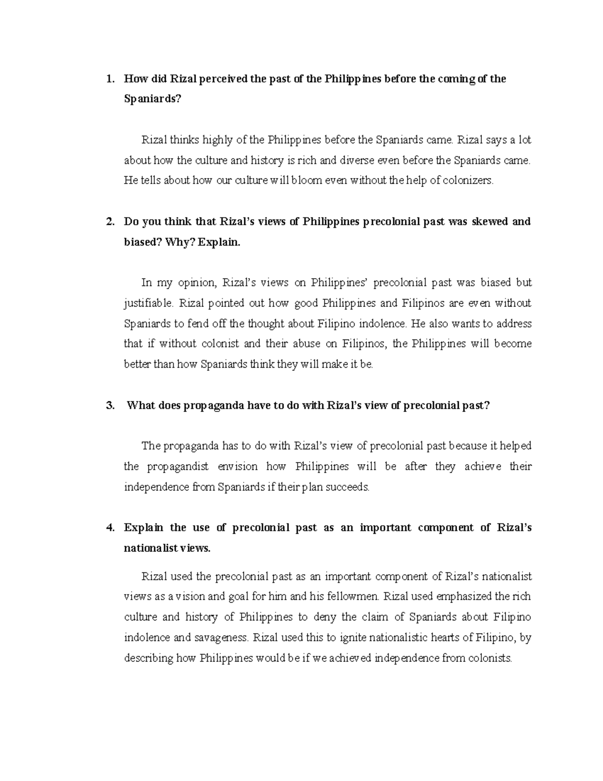 F14 Chapter F14 How did Rizal perceived the past of the Philippines