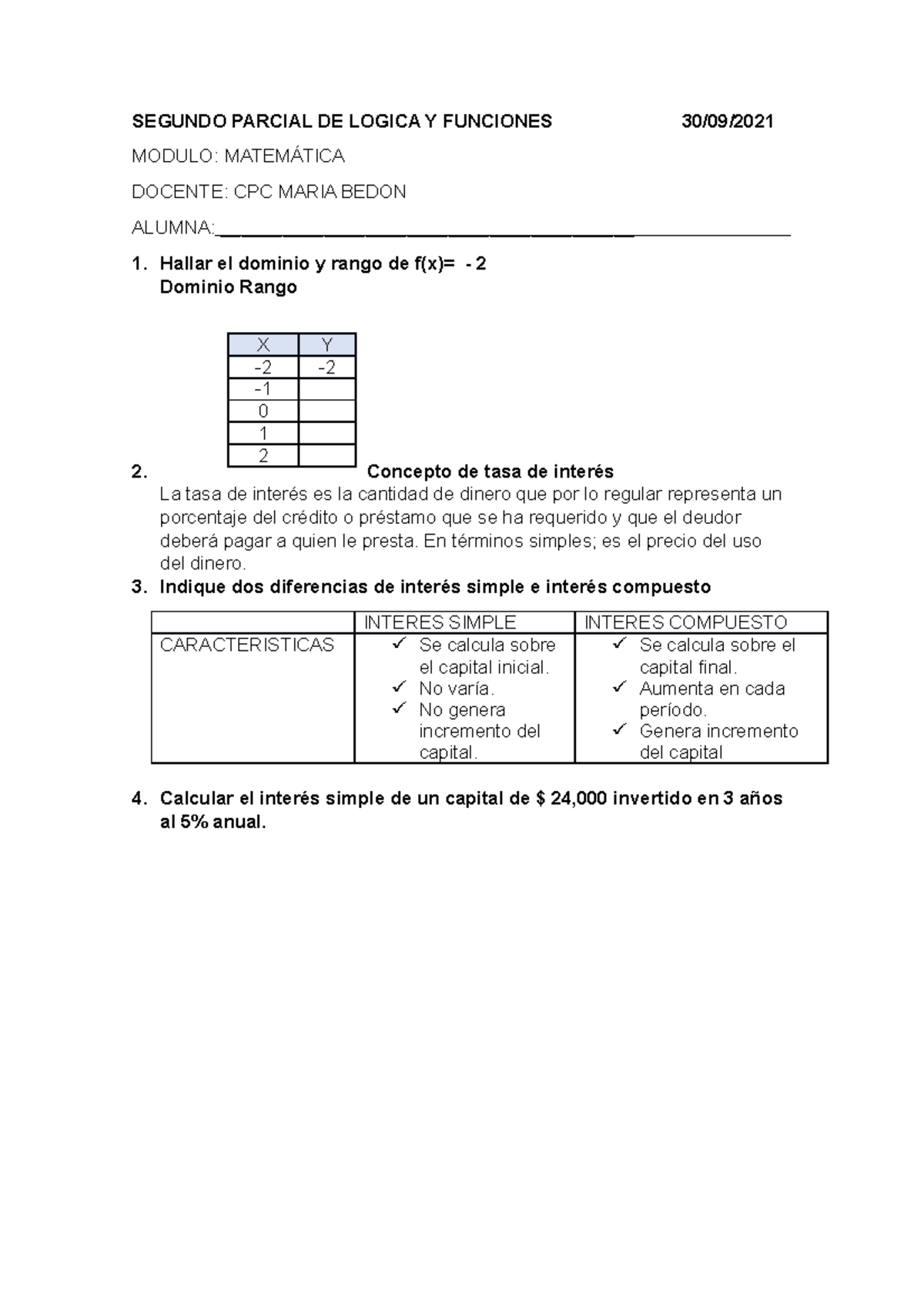 Segundo Parcial Logica Y Funciones Trabajo Ashlee Segundo Parcial De Logica Y Funciones 30 09