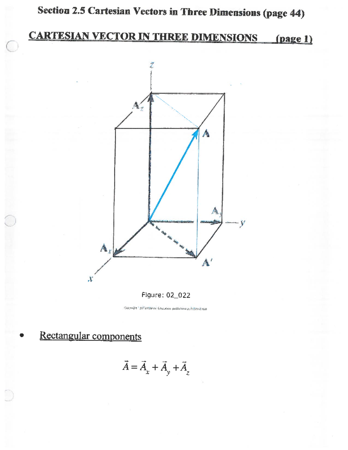 Week 2 notes notes - Section 2 Position Vectors (page 56) POSITION ...