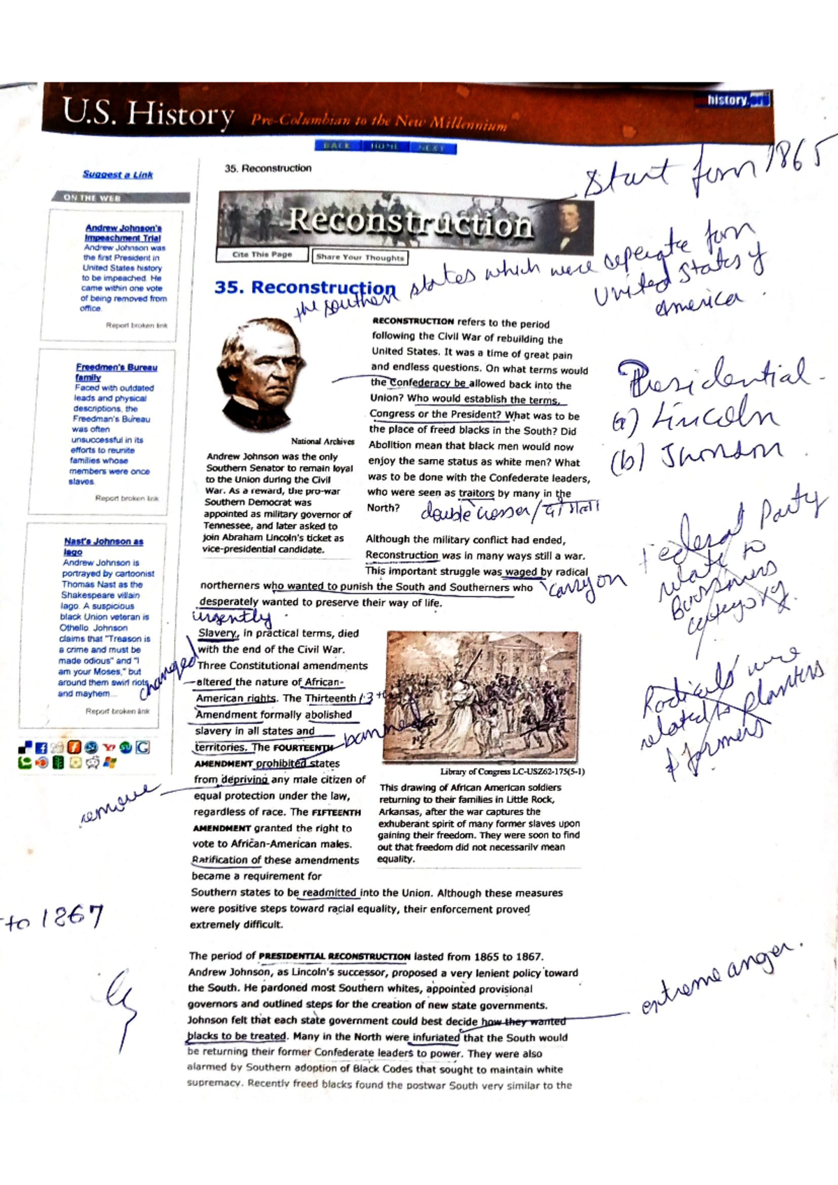 Reconstruction - History - Studocu