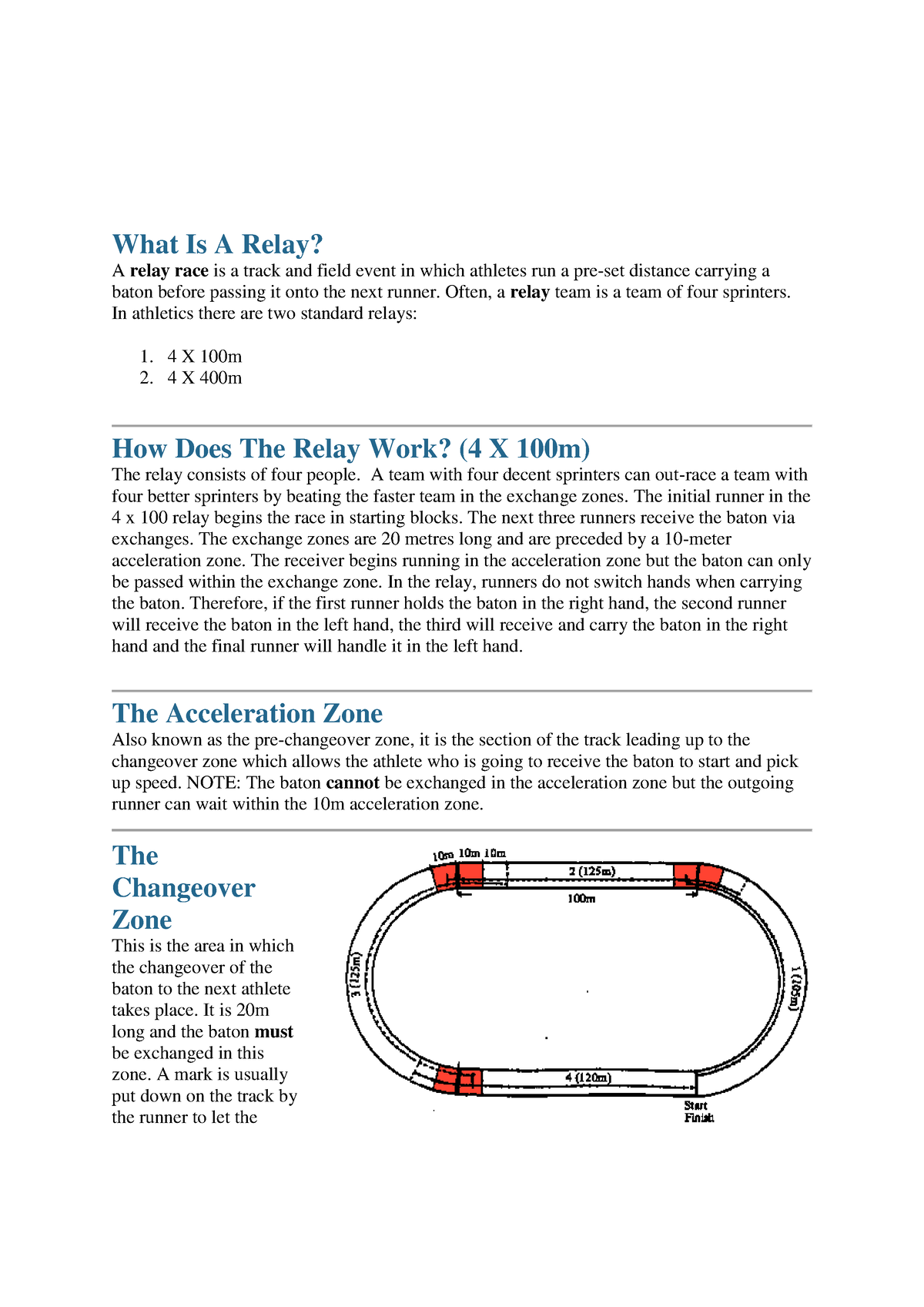 essay on relay race