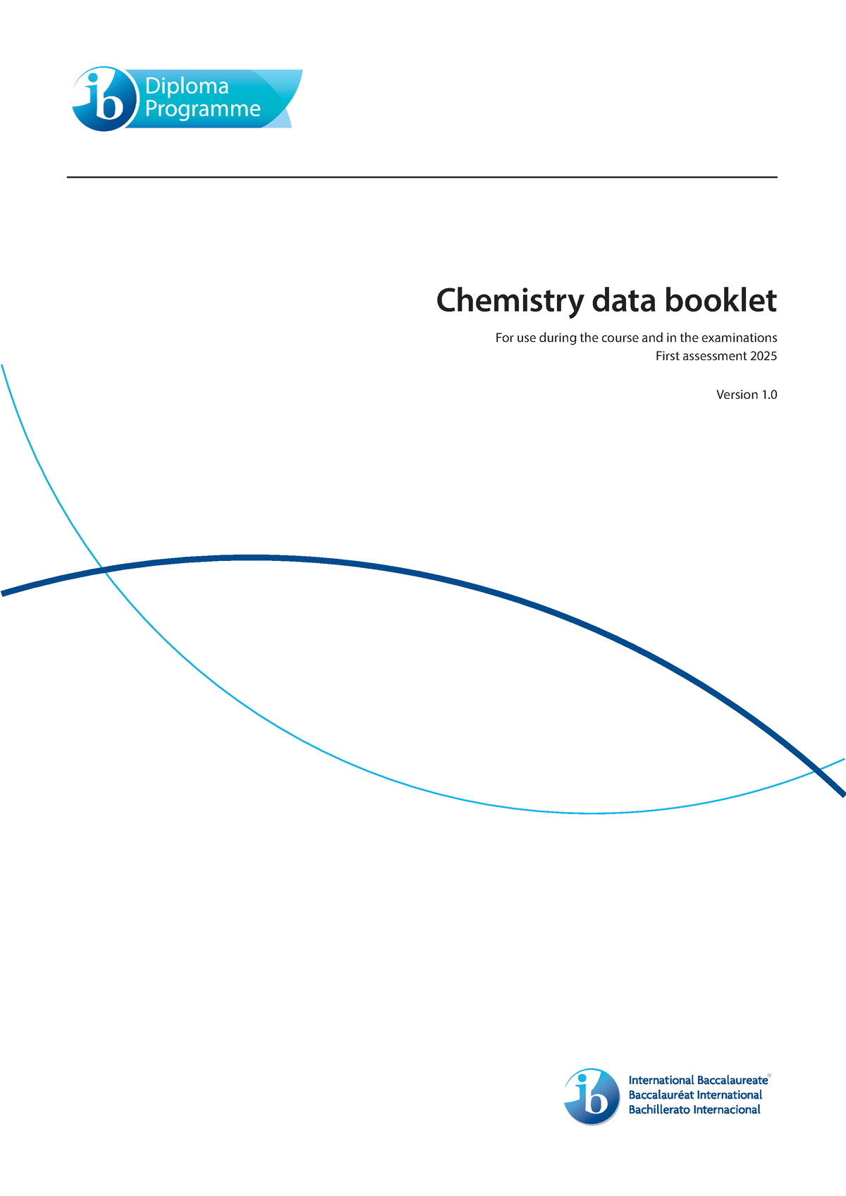 Data booklet - Chemistry data booklet For use during the course and in ...