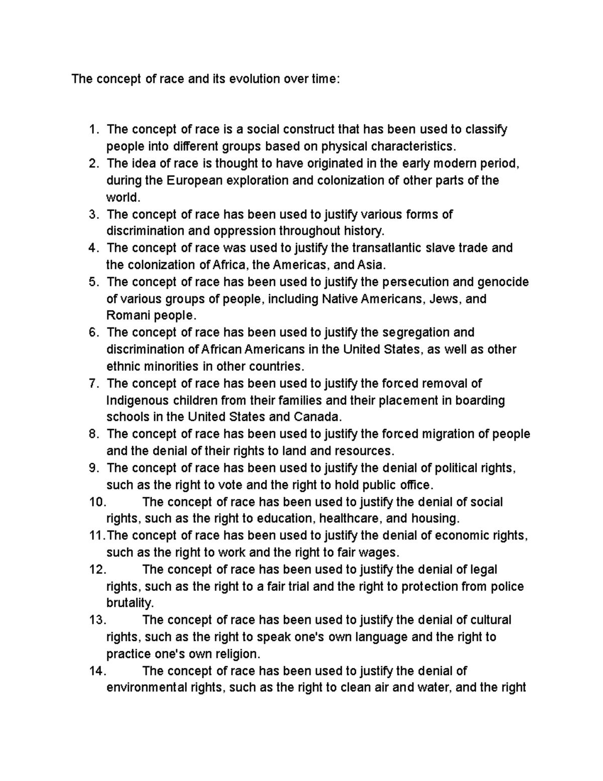 The concept of race and its evolution over time - The idea of race is ...