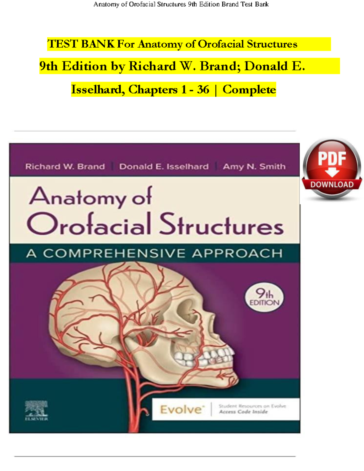 Test Bank for Anatomy of Oriented Structure 8th edition - TEST BANK For ...