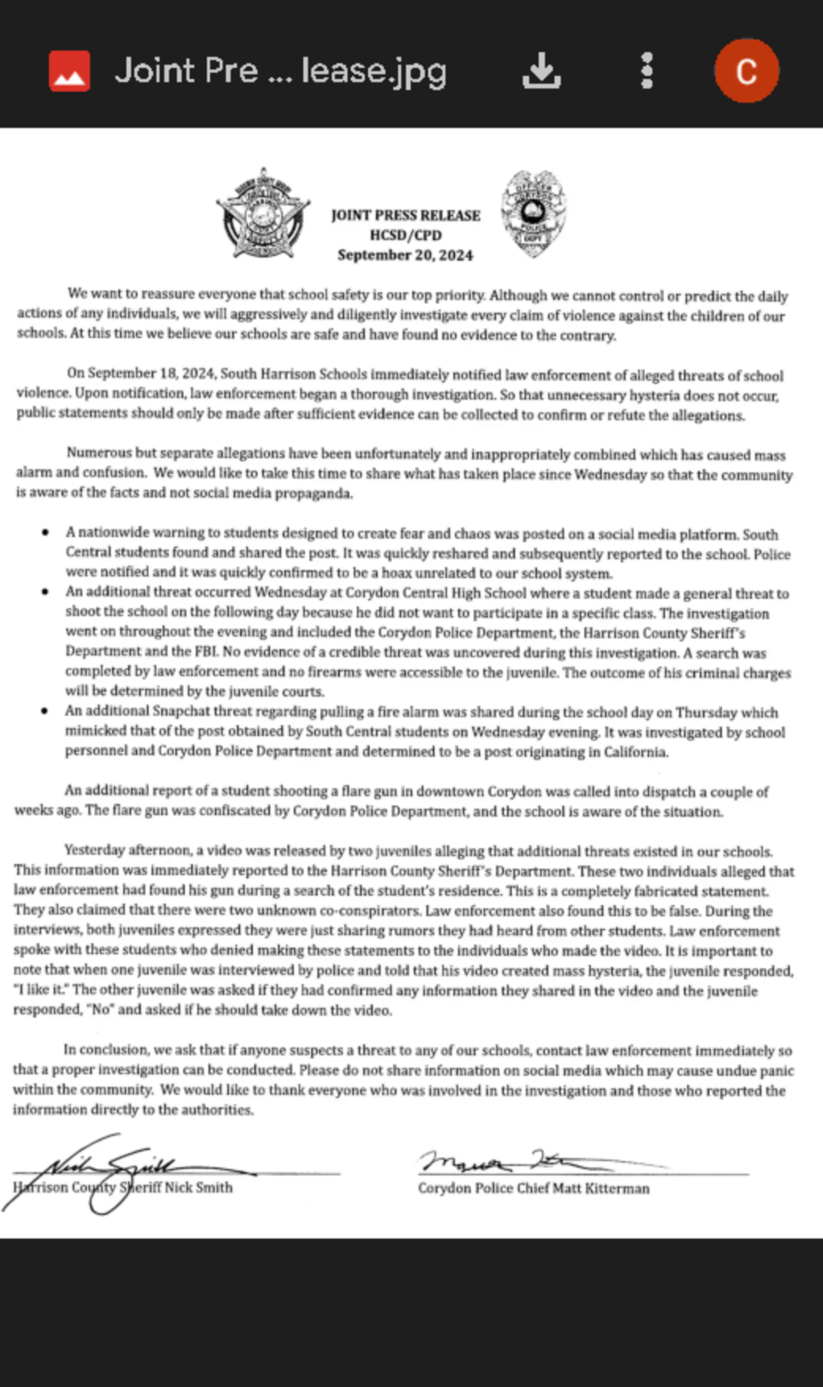 Joint Press Release.jpg - Google Drive - Joint Pre lease C CORYDON ...