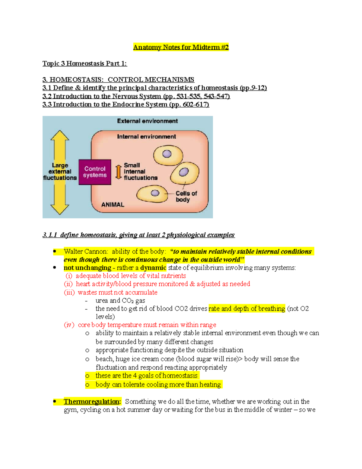 ANP1105 Midterm 2 Notes (Carnegie) - Anatomy Notes for Midterm # Topic ...