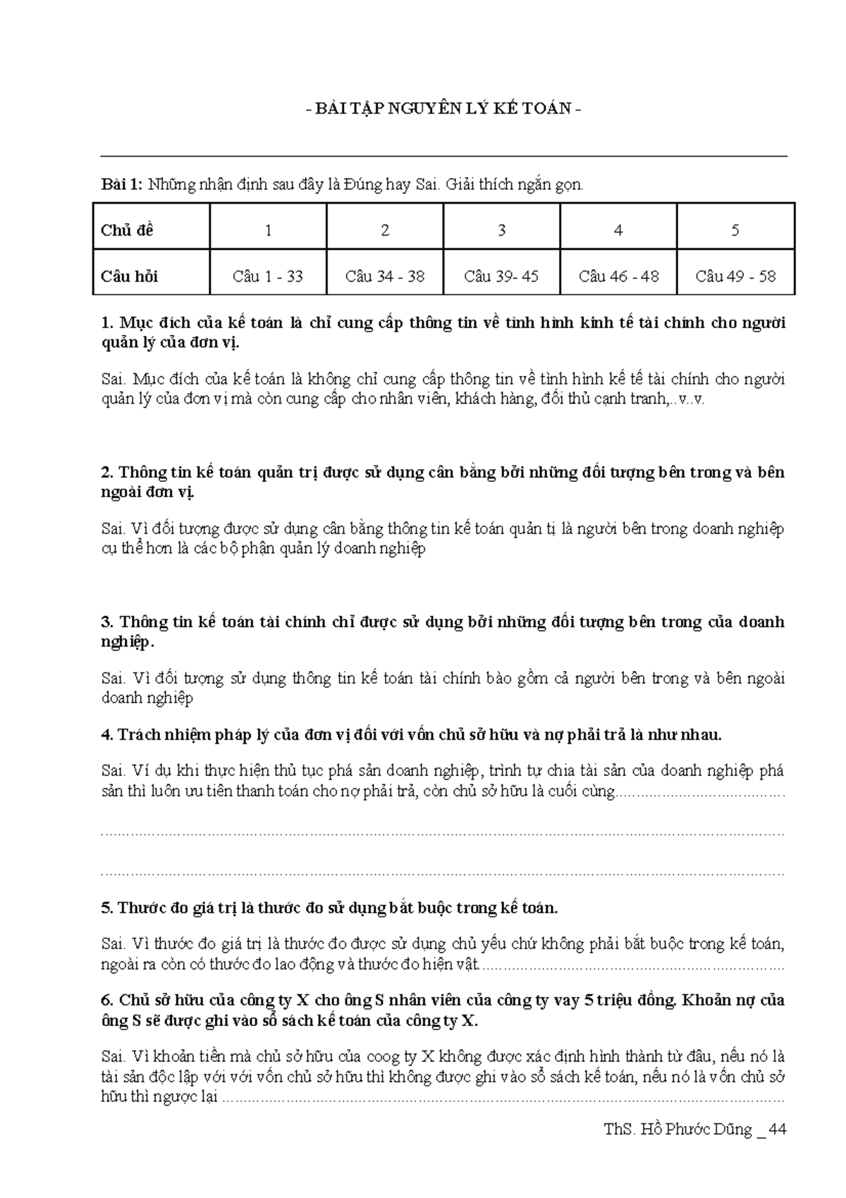 4. Nguyen ly ke toan-Bai tap - BÀI TẬP NGUYÊN LÝ KẾ TOÁN - - Studocu