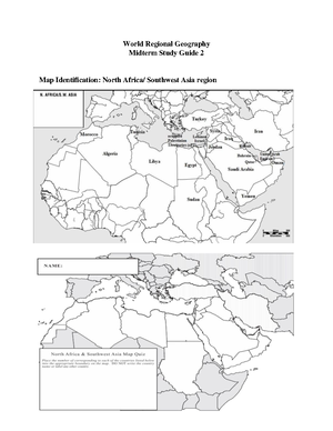 World Geography - Midterm Exam Reviewer 1 - World Regional Geography ...