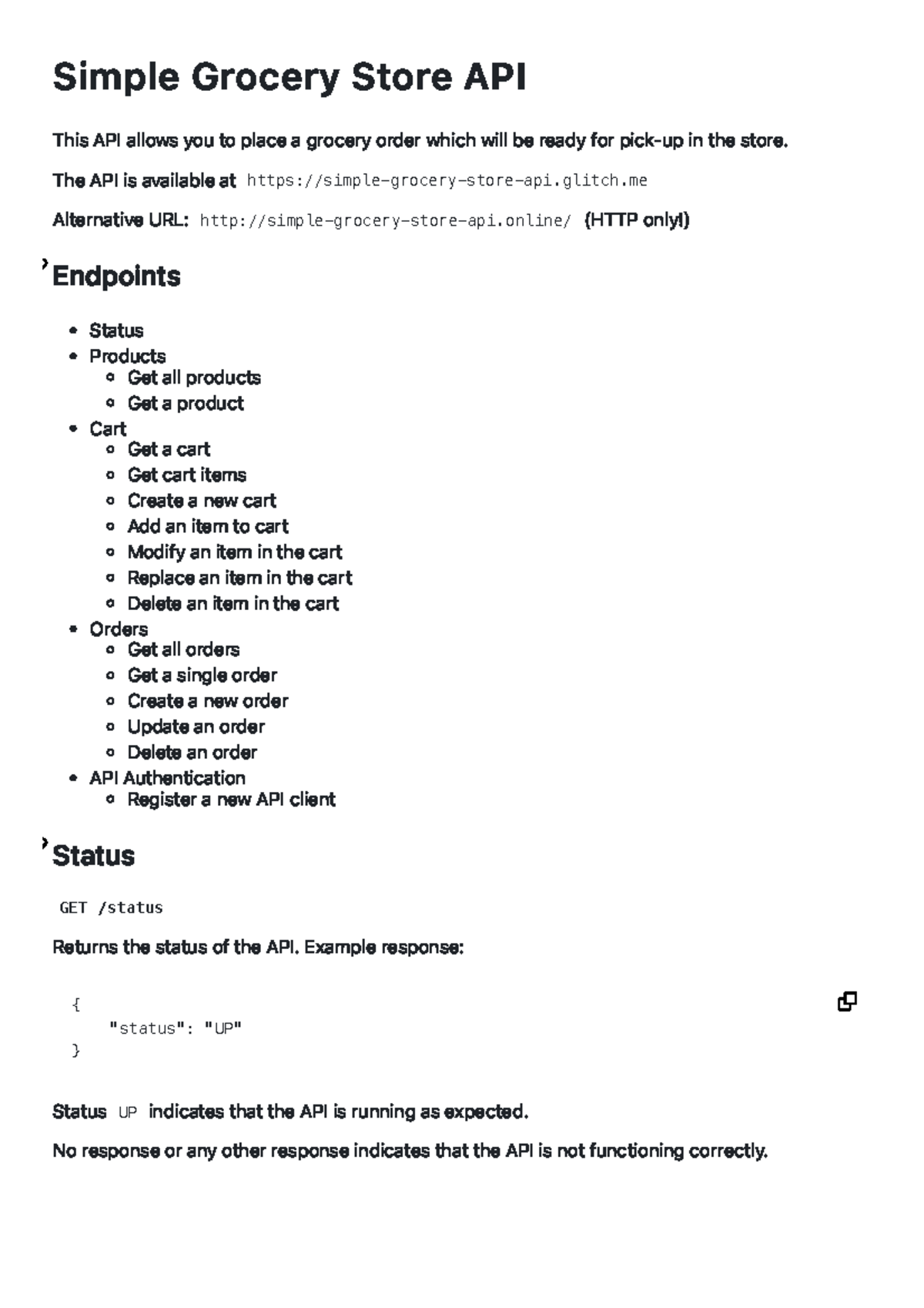 Simple grocery store api documentation v202306 - Simple Grocery Store ...
