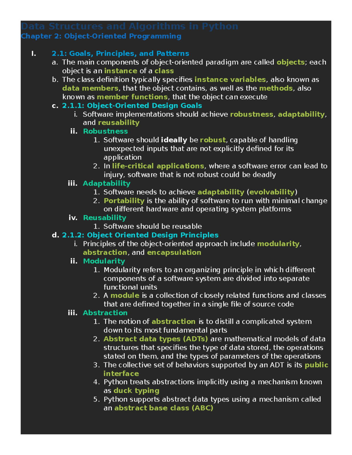 python data structures chapter 7.1 assignment