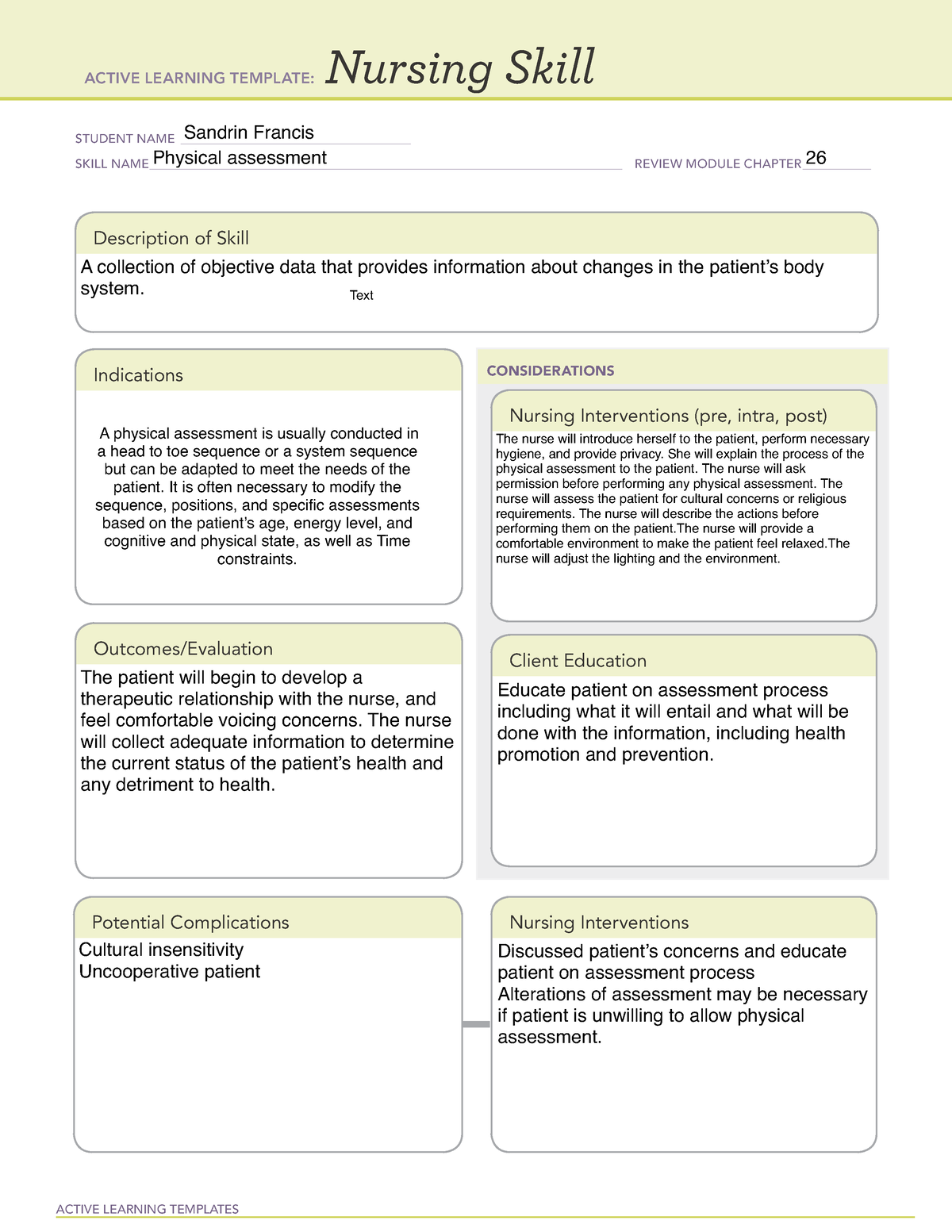 ATI Active Learning Templates