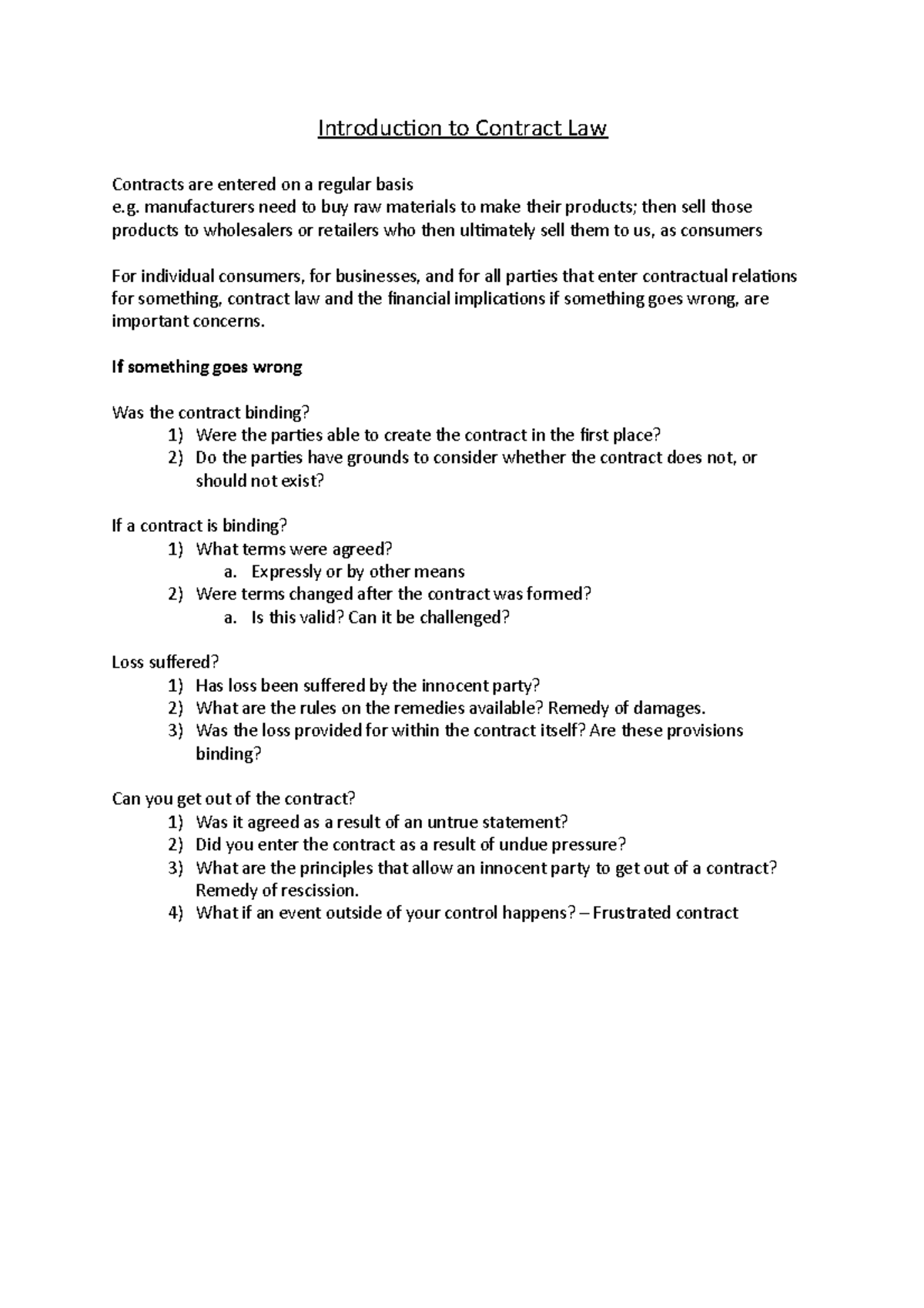 Introduction To Contract Law Introduction To Contract Law Contracts Are Entered On A Regular Introduction To Contract Law Introduction To Contract Law Contracts Are Entered On A Regular