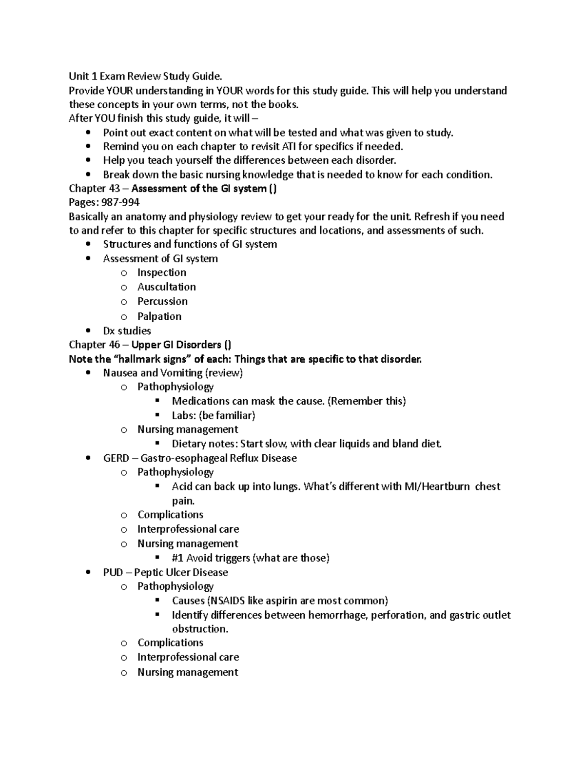 Adult 1 Unit 1 Exam Study Guide - Unit 1 Exam Review Study Guide ...