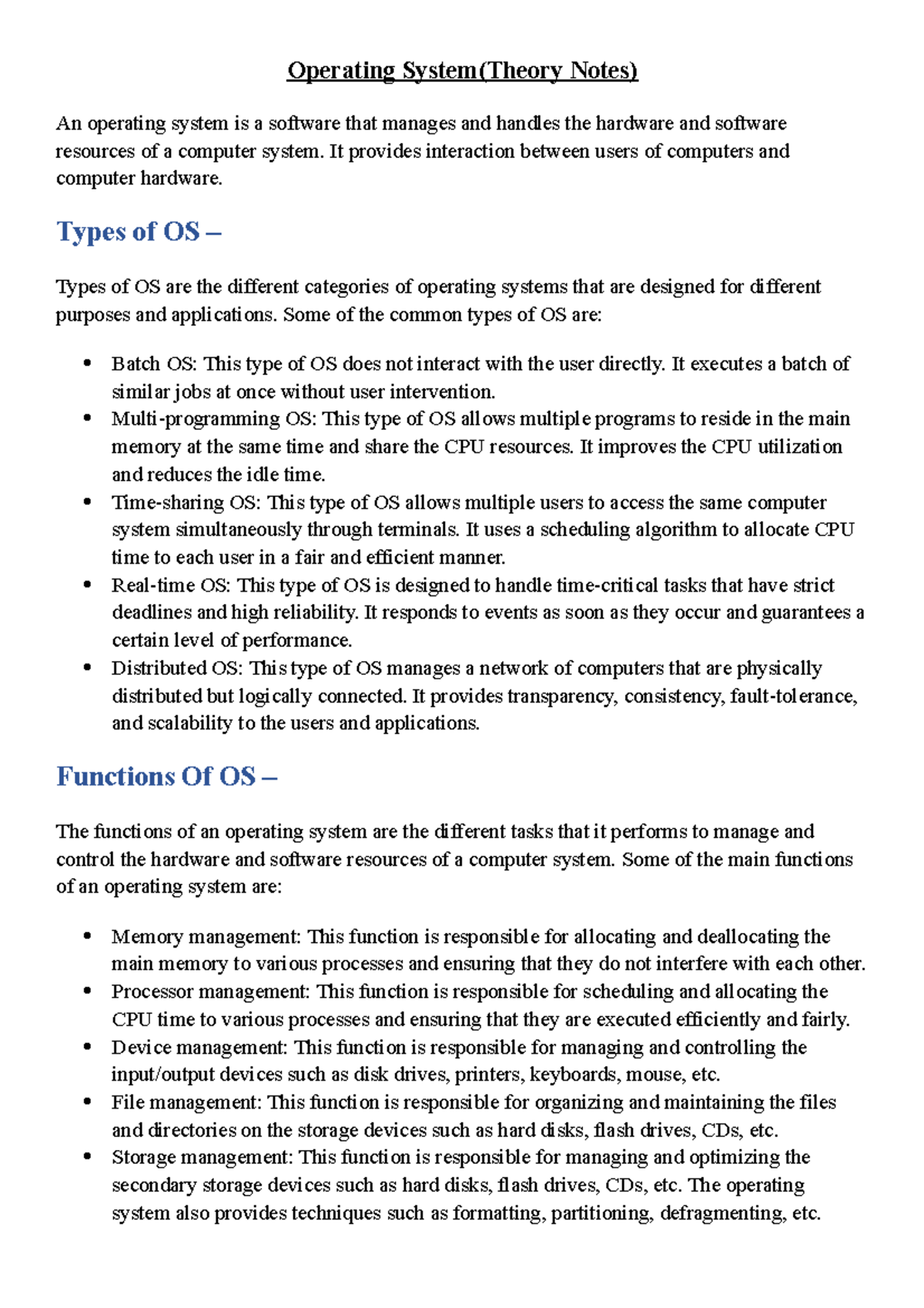 Operating System(Theory Notes) - Operating System(Theory Notes) An ...
