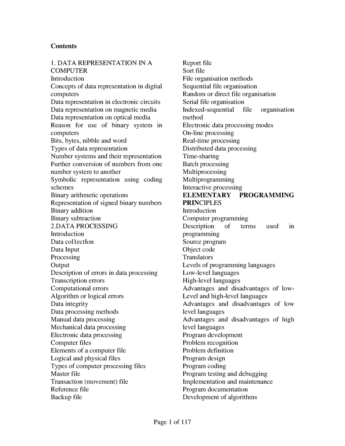 4-5940351790875673966-contents-1-data-representation-in-a-computer