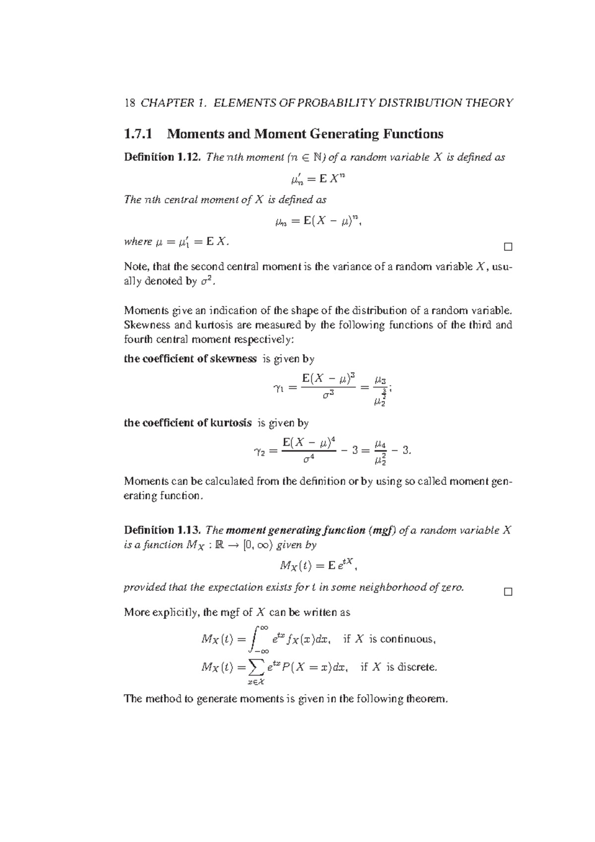 Unit IV - Maths - 18 CHAPTER 1. ELEMENTS OF PROBABILITY DISTRIBUTION ...