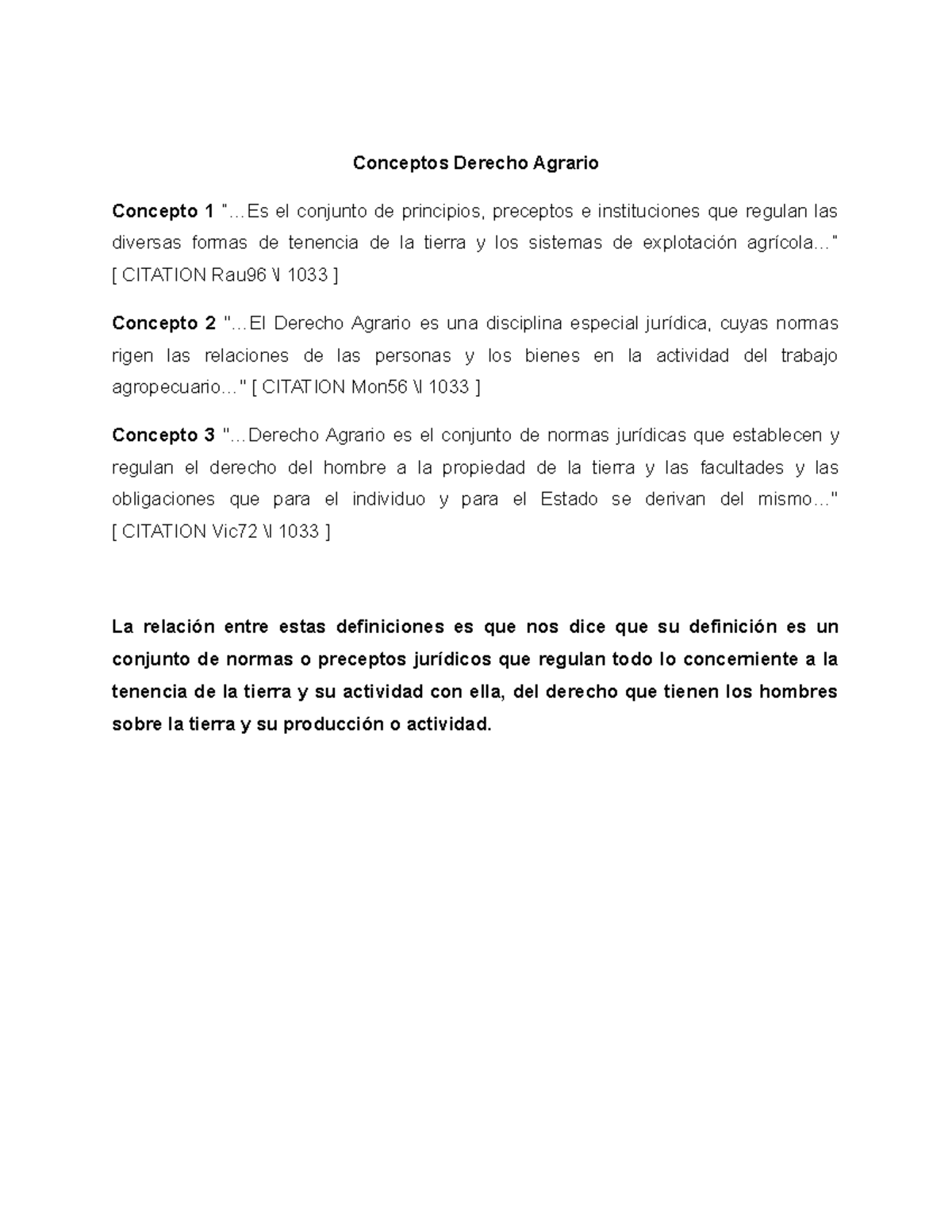 Conceptos Derecho Agrario - Conceptos Derecho Agrario Concepto 1 “.. El ...