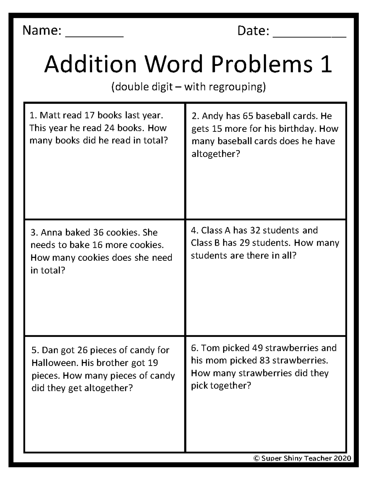 Double Digit Addition Word Problemswithregrouping-1 - Addition Word ...