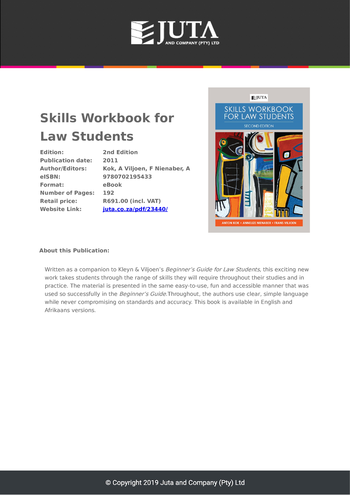 Skills For Law Student Textbook Skills Workbook For Law Students   Thumb 1200 1698 