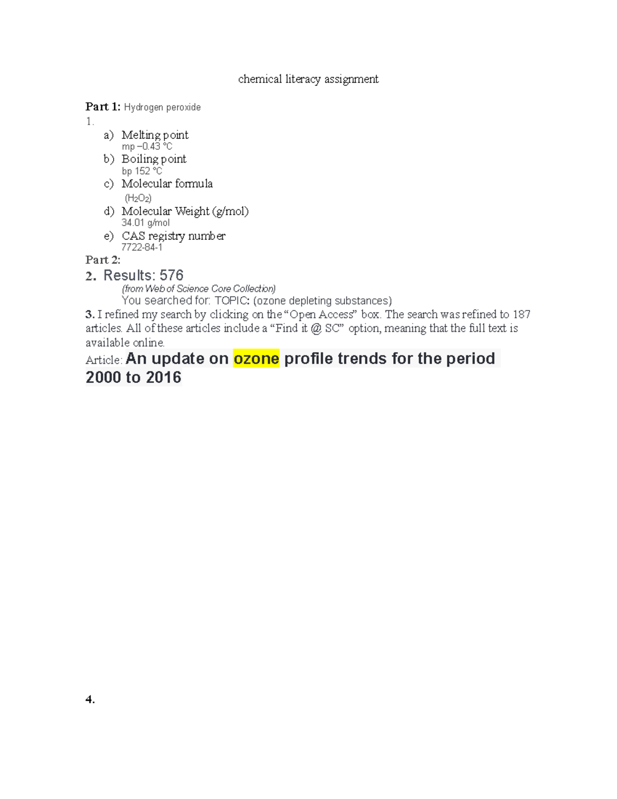 chemistry literacy assignment