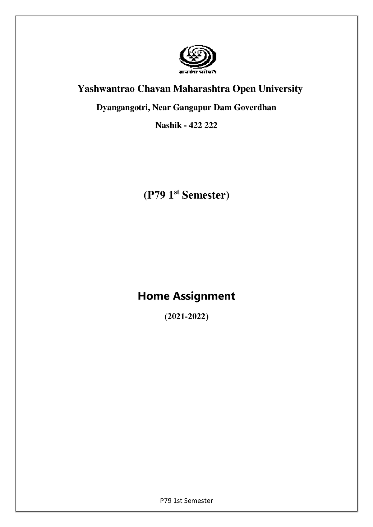 yashwantrao chavan maharashtra open university home assignments