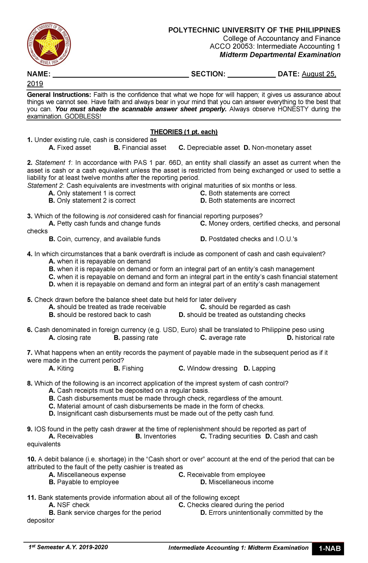 int-acc-1-midterm-examination-1st-sem-2019-2020-1-st-semester-a-2019