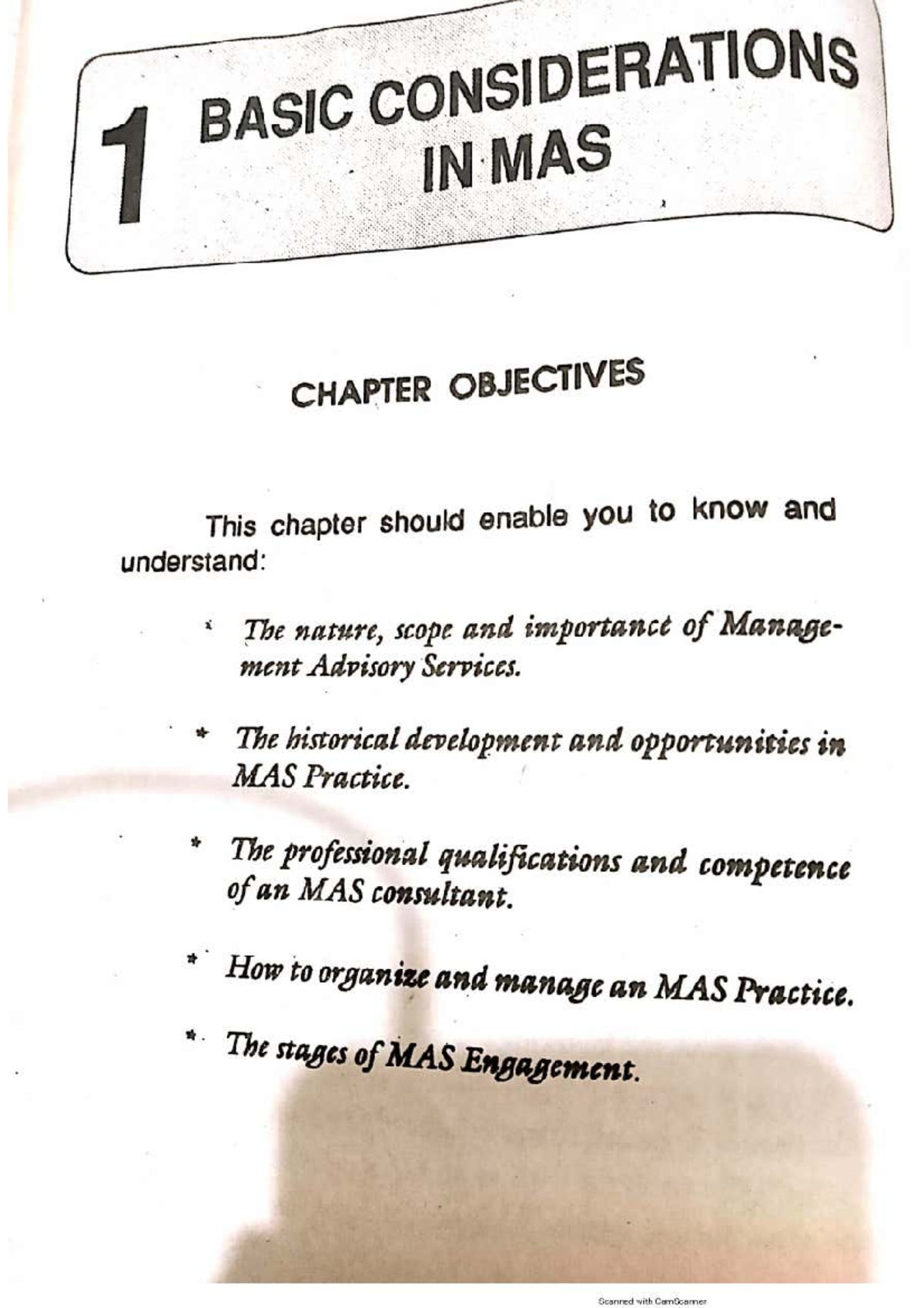 Chapter 1 MAS Concepts - MAS - Accountancy - Studocu