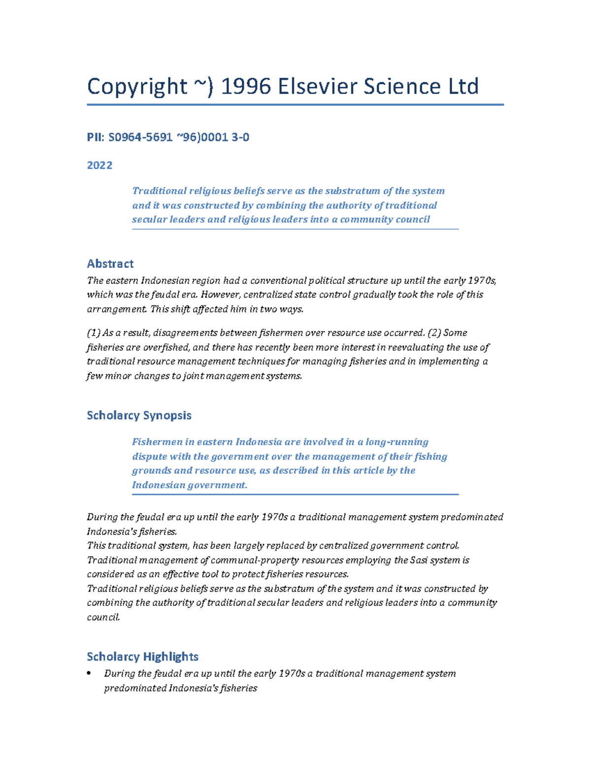 Copyright 1996 Elsevier Science Ltd - Copyright ~) 1996 Elsevier ...