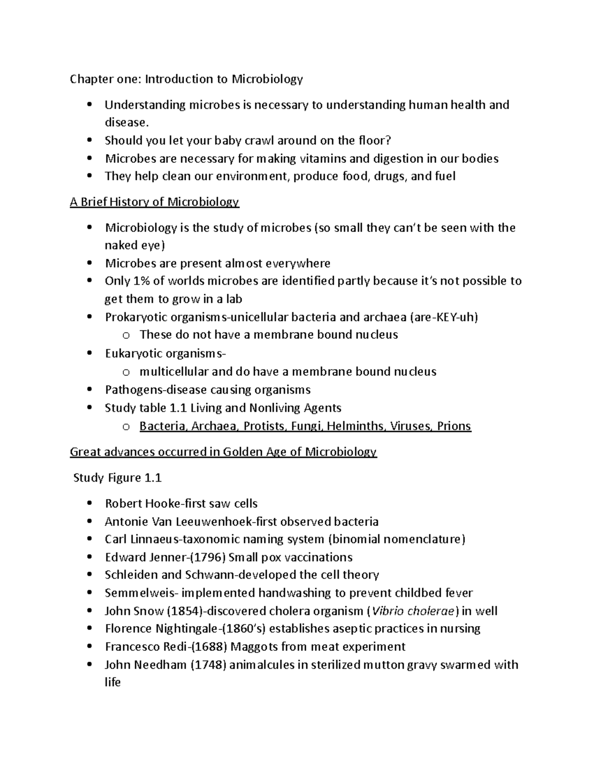 Chapter+one - Chapter One: Introduction To Microbiology Understanding ...