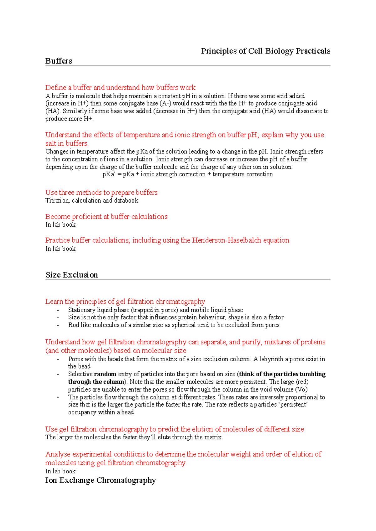 Principles of Cell Biology Practicals - Principles of Cell Biology ...