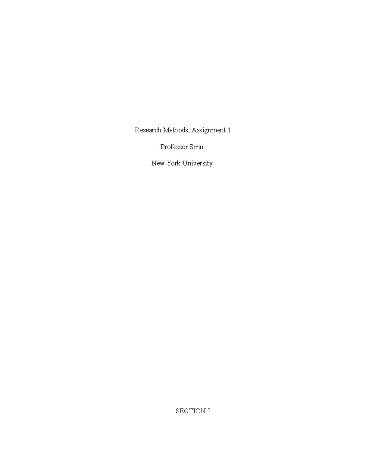 Homework assignment 1 - Measures of variability - Research Methods ...
