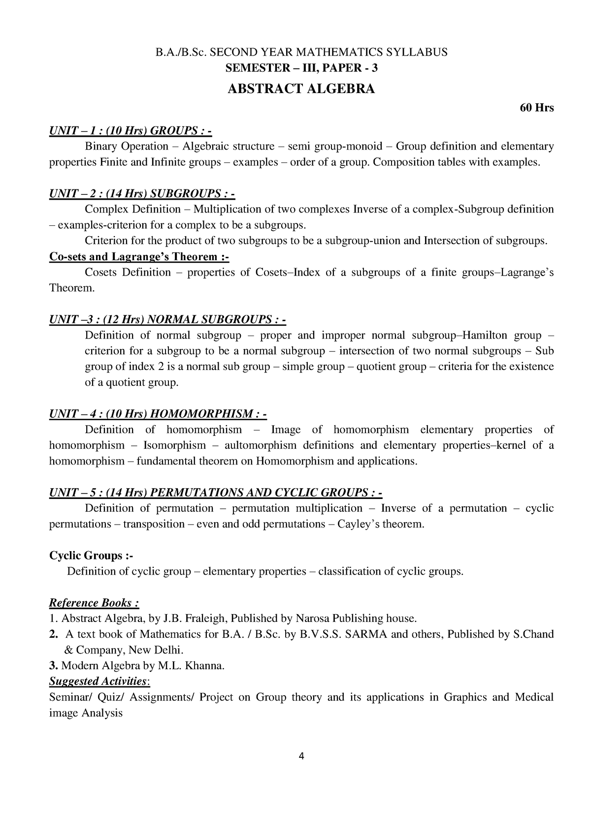 3405VS Univ Nlr B.Sc Mathematics IIIrd Sem 2016 Syllabus - 4 B.A./B ...