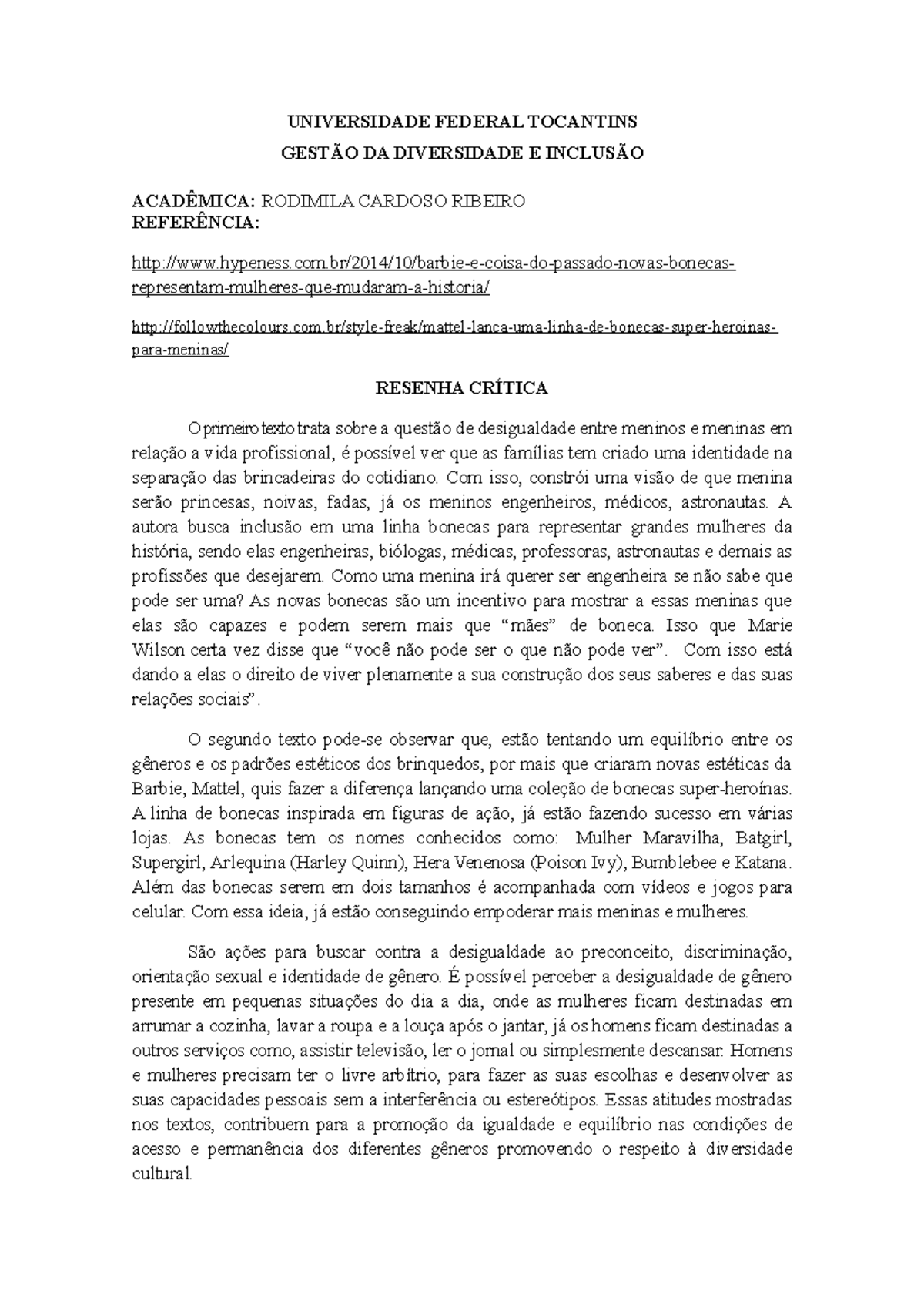 Exemplo De Síntese Acadêmica Pronta - NAZAEDU