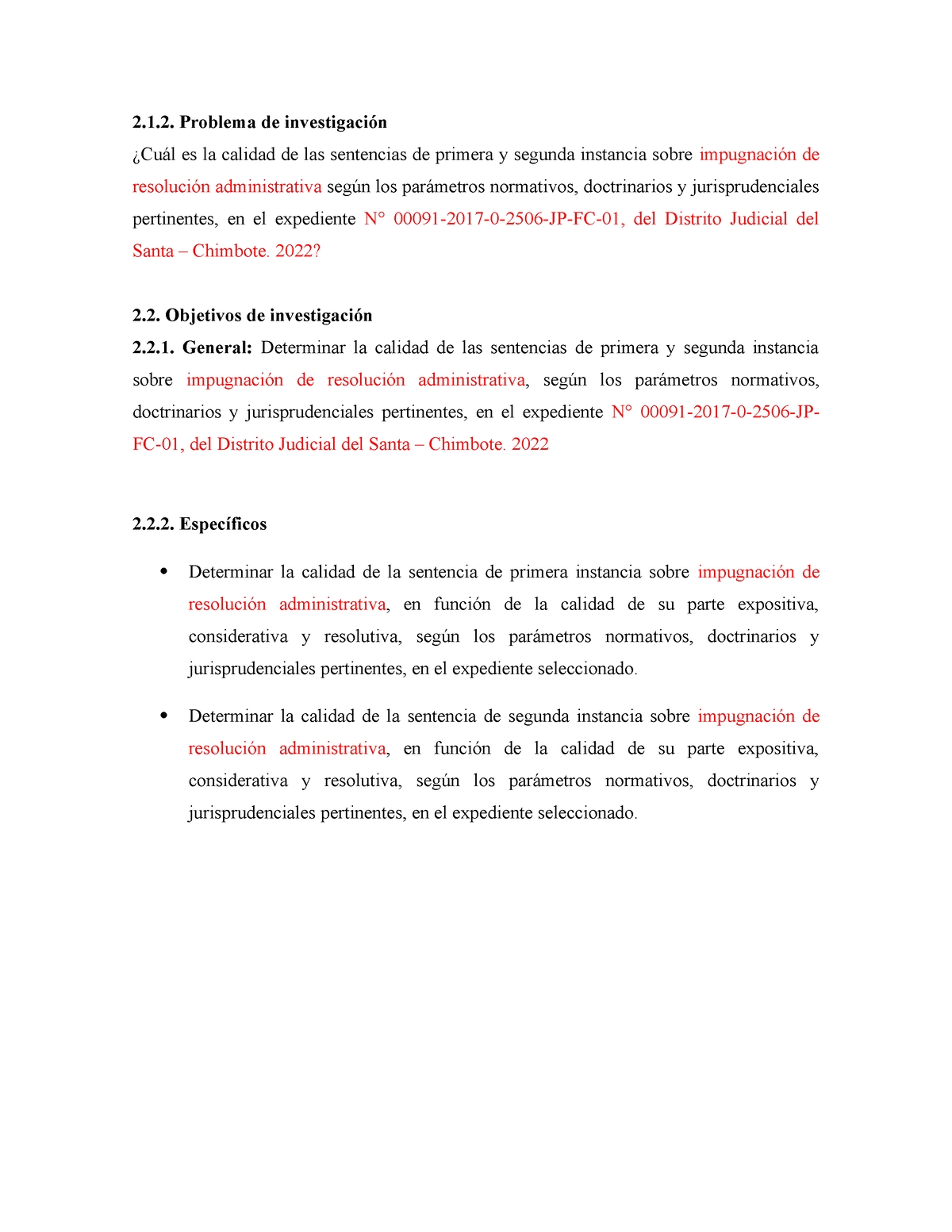 Problema Y Objetivos- Expediente Judicial- Civil Y Afines - 2.1 ...