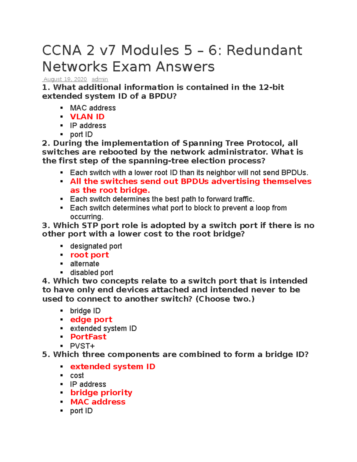 CCNA 1 V7 Modules 8-10 Answer Part 1 - CCNA 2 V7 Modules 5 – 6 ...