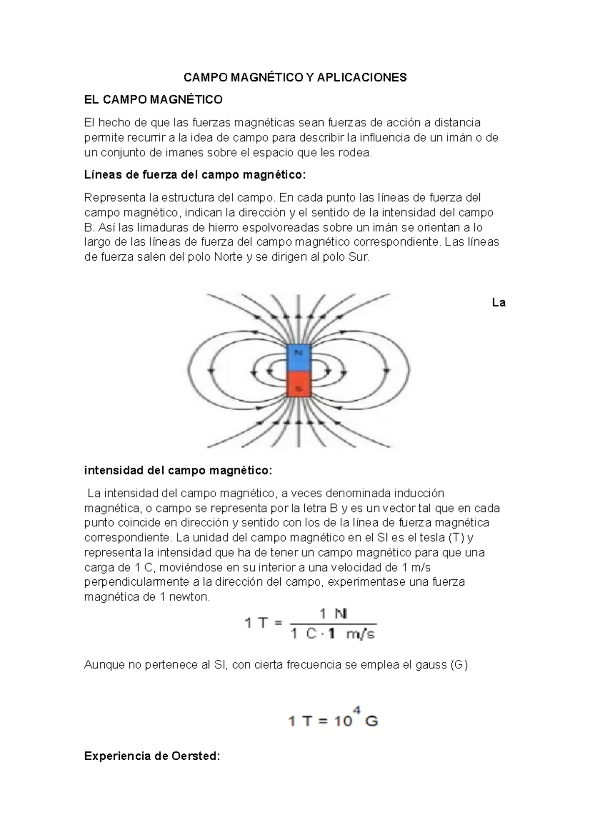 Aplicaciones DEL Campo Magnético - CAMPO MAGNÉTICO Y APLICACIONES EL ...