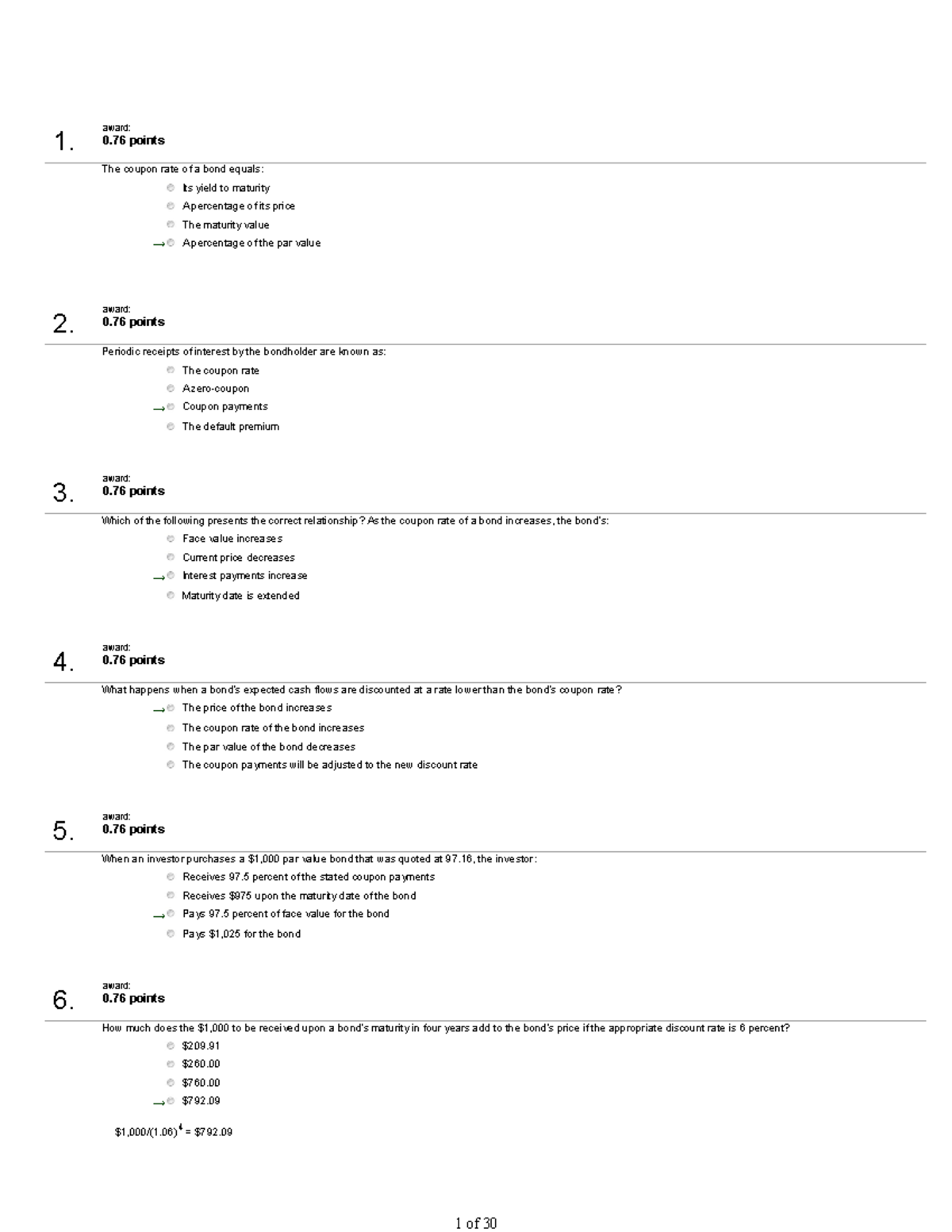 Tb06 Test Bank Practice Material Chapter 6 Form Corporate Finance - 1 ...