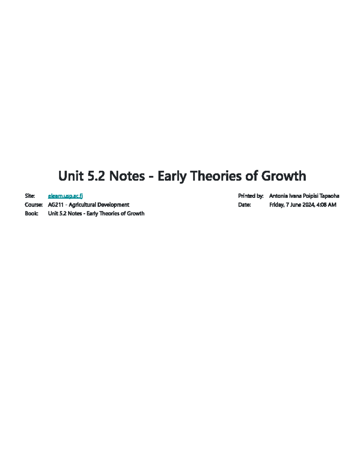 Unit 5 - notes - Agricultural Development - Studocu