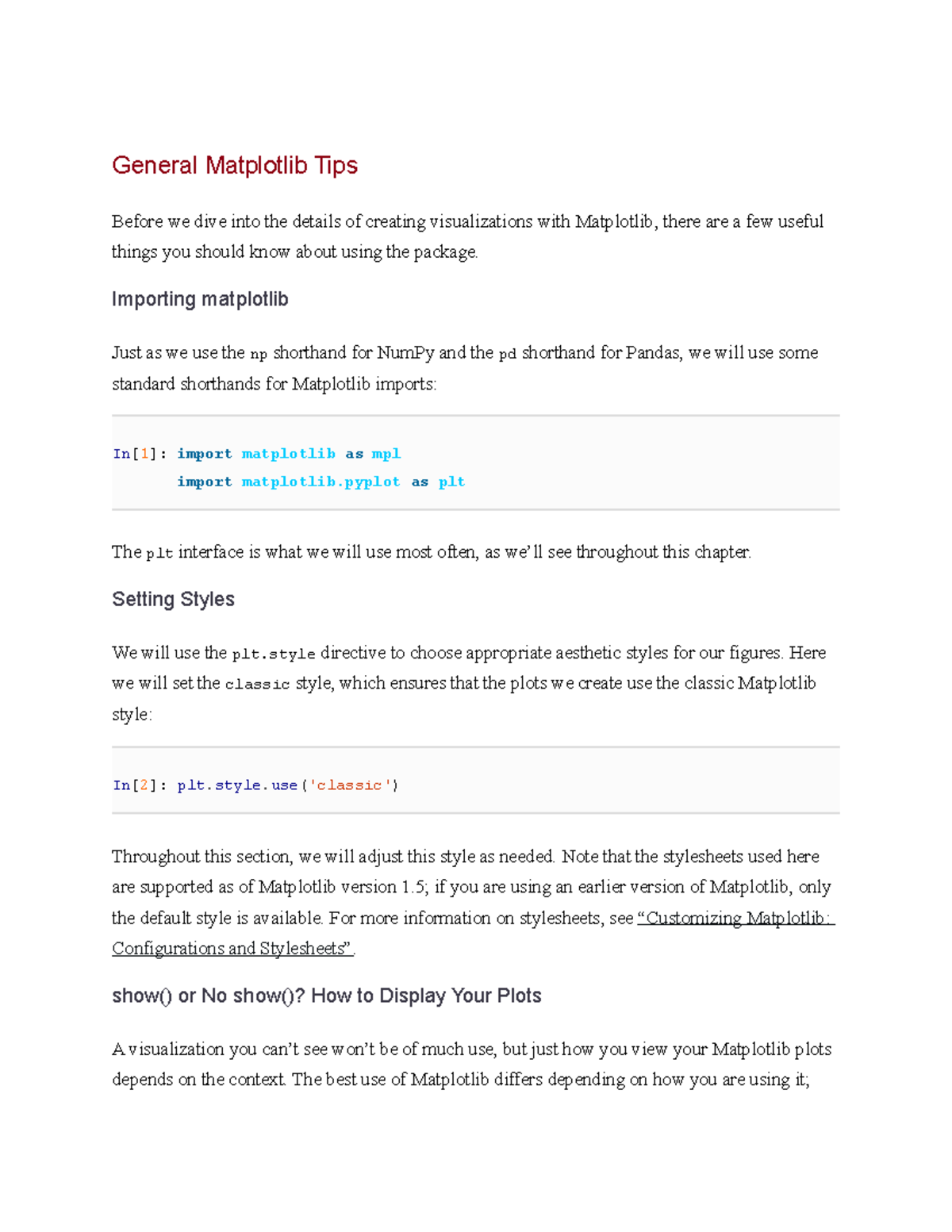 General Matplotlib Tips - General Matplotlib Tips Before we dive into ...