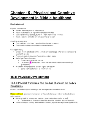 Chapter 13 - Physical and Cognitive Development in Early Adulthood - 1 ...