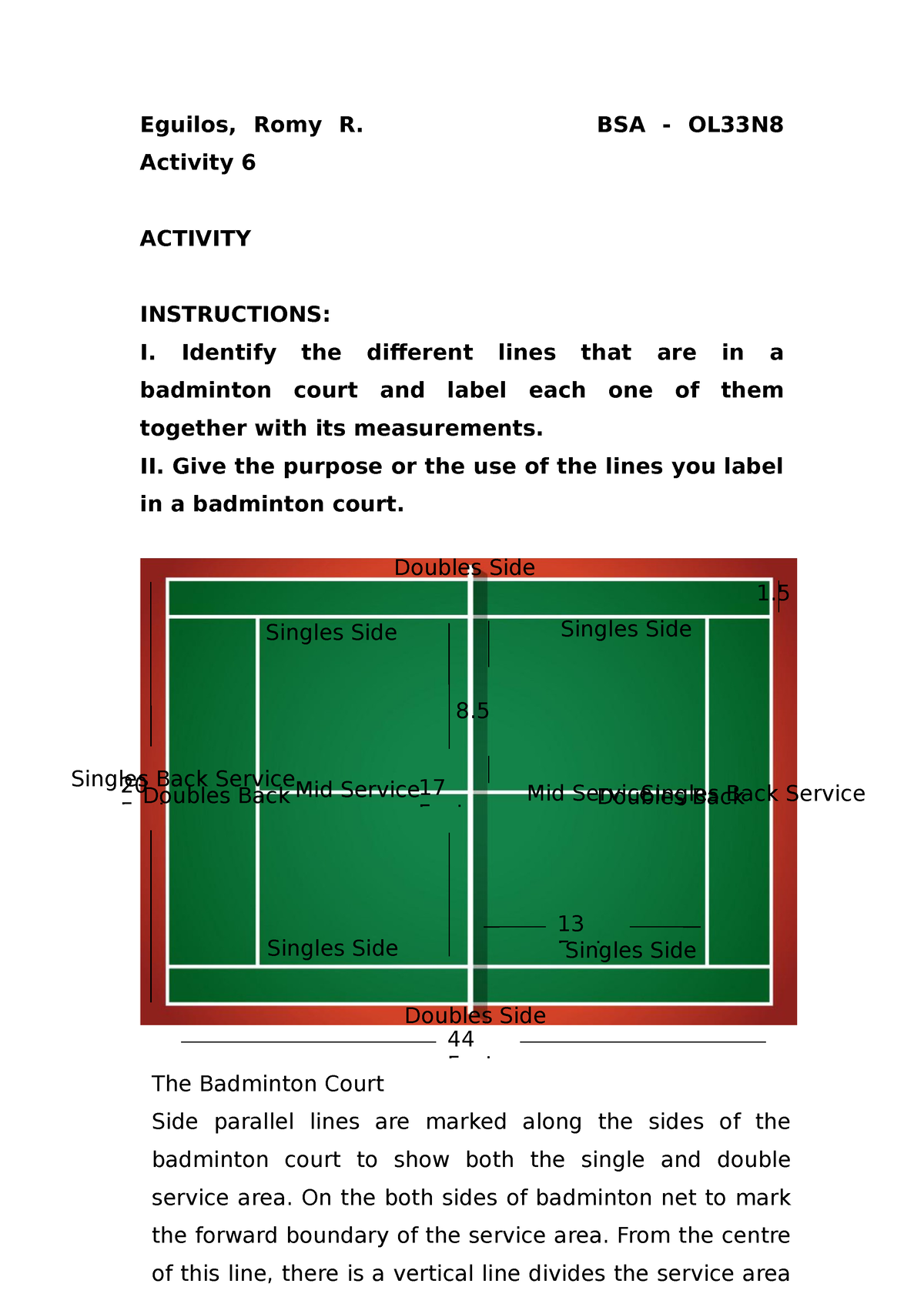 PE03 Act#6 - Notes - Eguilos, Romy R. BSA - OL33N Activity 6 ACTIVITY ...